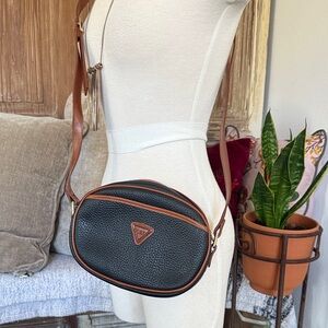 Guess Black and Tan Crossbody Bag
